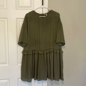 ASOS 10 green smock dress